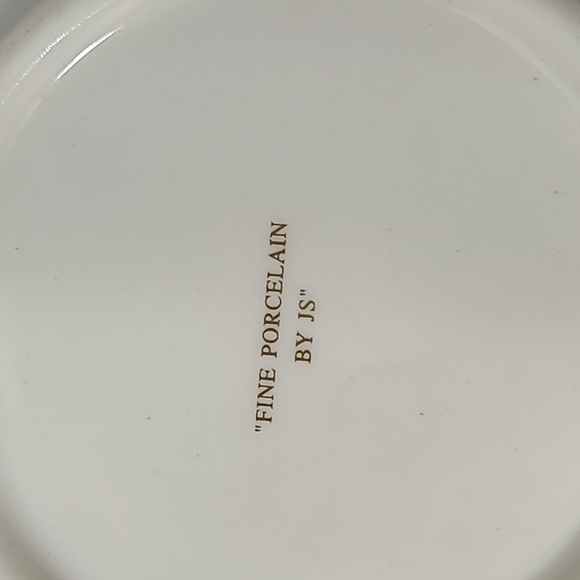 Vintage Porcelain Bowl Candy Dish Trinket By JS, Rose Design,Gold Trimmed Decor - Picture 3 of 4